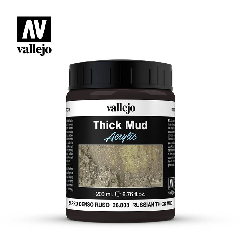 26.808 Russian Thick Mud Texture (200ml) - Vallejo: Diorama Effects - RedQueen.mx