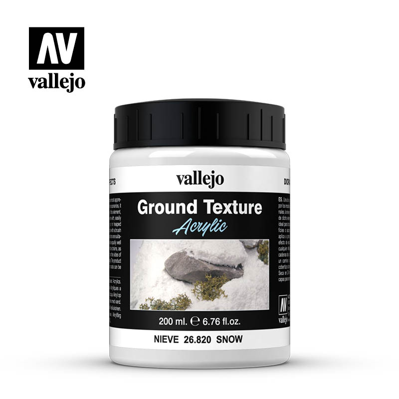 26.820 Snow Ground Texture (200ml) - Vallejo: Diorama Effects - RedQueen.mx