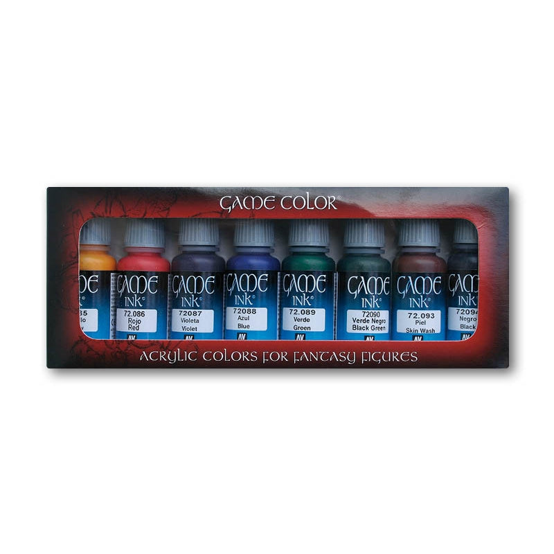 Game Inks, Game Color Set (8x 17ml) - Vallejo: Paint Set - RedQueen.mx
