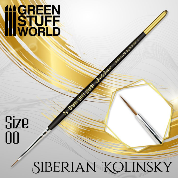 Gold Series Siberian Kolinsky Brush (Size 00) - GSW Brushes - RedQueen.mx