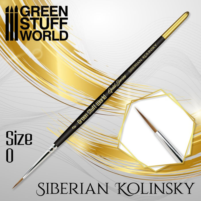 Gold Series Siberian Kolinsky Brush (Size 0) - GSW Brushes - RedQueen.mx