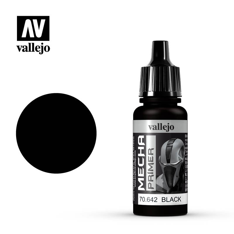 70.642 Black (17ml) - Vallejo: Mecha Primer - RedQueen.mx