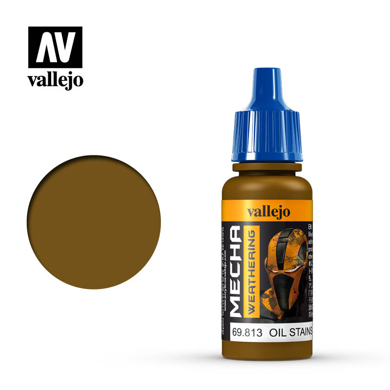 69.813 Oil Stains (Gloss) (17ml) - Vallejo: Mecha Weathering - RedQueen.mx