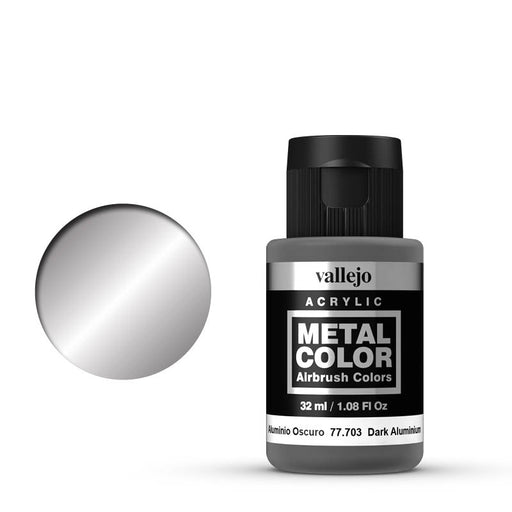 77.703 Dark Aluminium (32ml) - Vallejo: Metal Color - RedQueen.mx