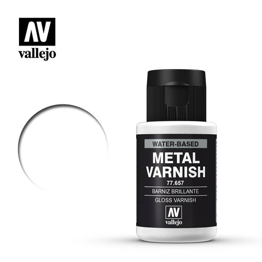 77.657 Gloss Metal Varnish (32ml) - Vallejo: Auxiliary - RedQueen.mx