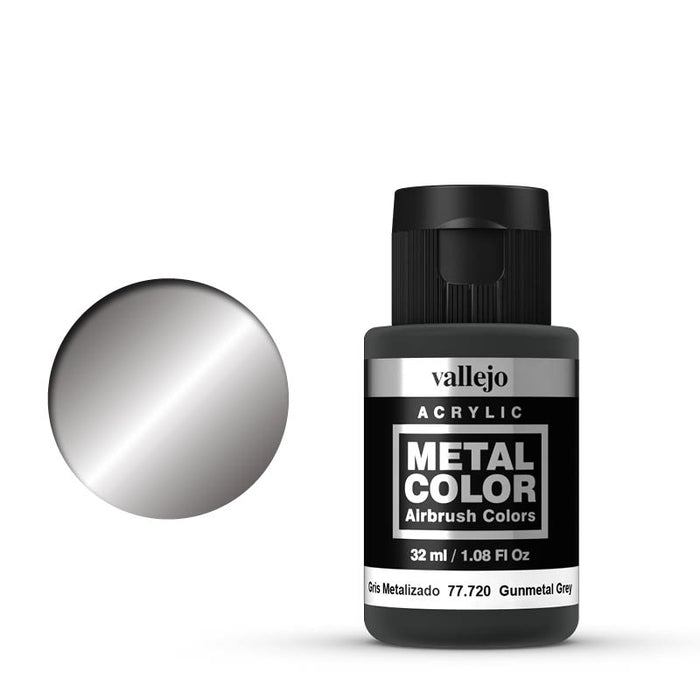 77.720 Gunmetal Grey (32ml) - Vallejo: Metal Color - RedQueen.mx