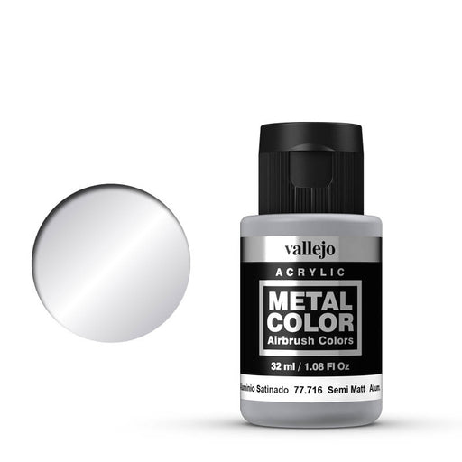 77.716 Semi Matt Aluminium (32ml) - Vallejo: Metal Color - RedQueen.mx