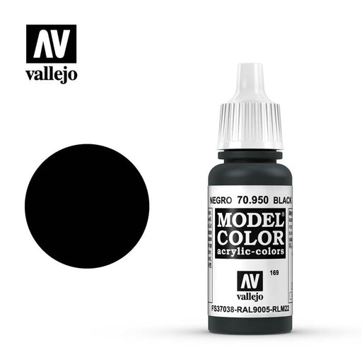 70.950 Black (17ml) [169] - Vallejo: Model Color - RedQueen.mx