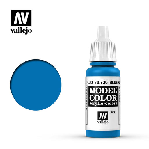 70.736 Fluorescent Blue (17ml) [209] - Vallejo: Model Color - RedQueen.mx