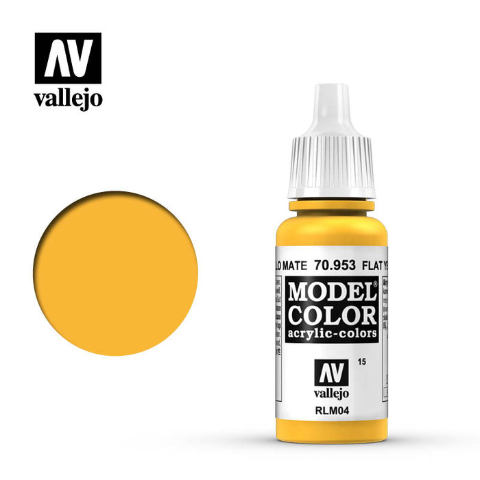 70.953 Flat Yellow (17ml) - Vallejo: Model Color - RedQueen.mx