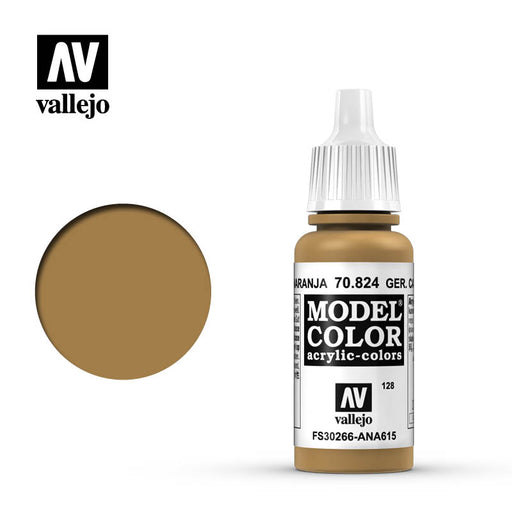 70.824 German Camouflage Orange Ochre (17ml) [128] - Vallejo: Model Color - RedQueen.mx