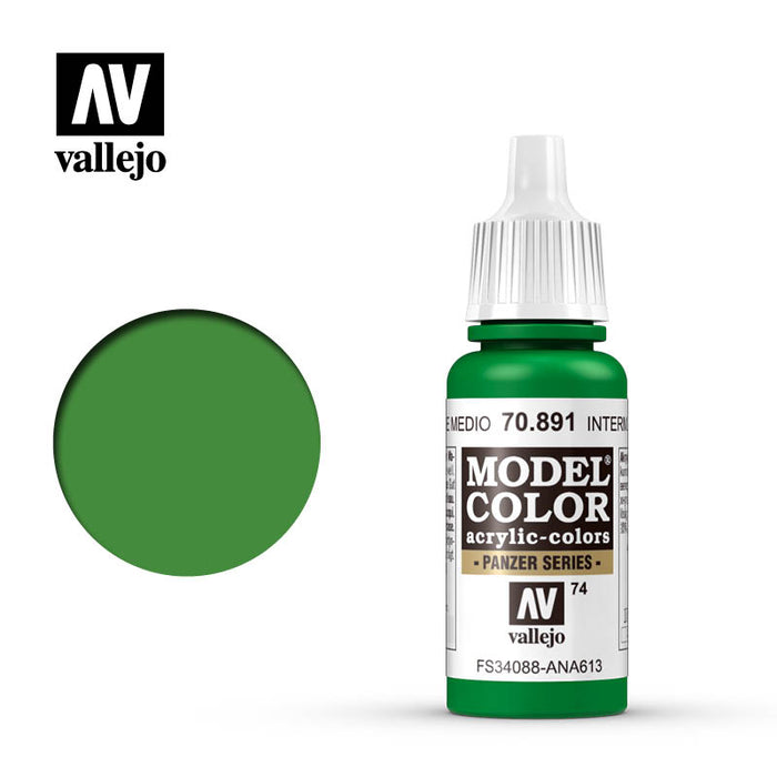 70.891 Intermediate Green (17ml) [074] - Vallejo: Model Color - RedQueen.mx