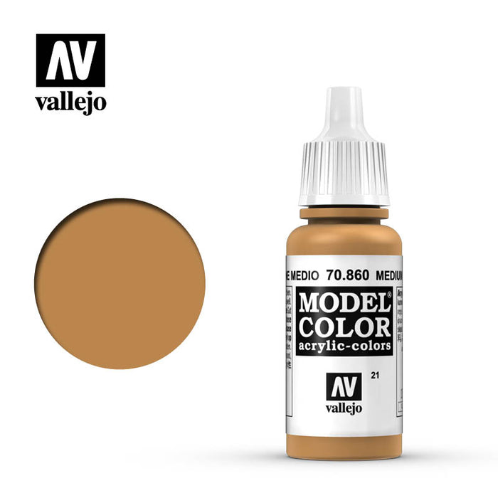 70.860 Medium Fleshtone (17ml) [021] - Vallejo: Model Color - RedQueen.mx