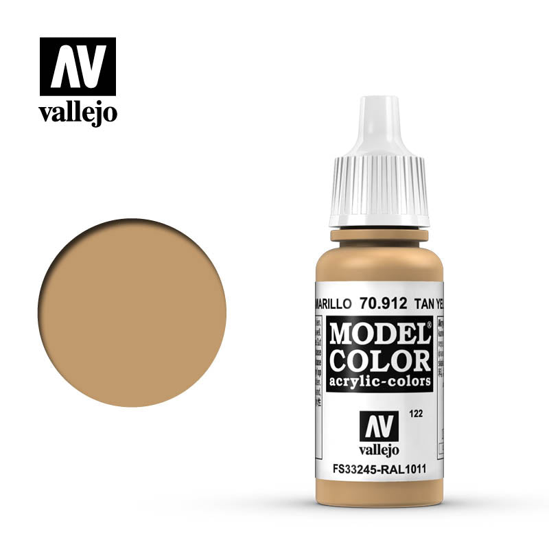 70.912 Tan Yellow (17ml) [122] - Vallejo: Model Color - RedQueen.mx