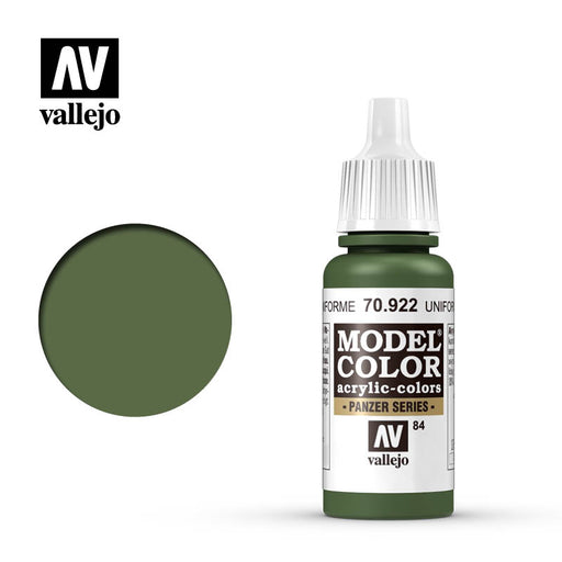 70.922 Uniform Green (17ml) - Vallejo: Model Color - RedQueen.mx