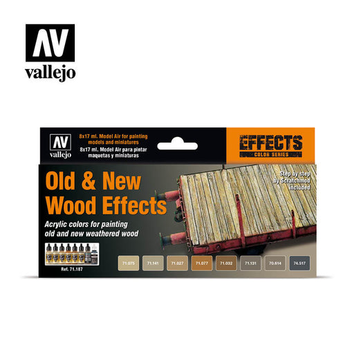 Old & New Wood Effects Set (8x 17ml) - Vallejo: Paint Set - RedQueen.mx