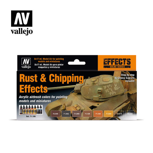 Rust & Chipping Effects (8x 17ml) - Vallejo: Paint Set - RedQueen.mx