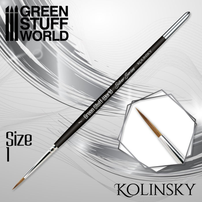 Silver Series Pincel Kolinsky #1 - GSW Brushes - RedQueen.mx