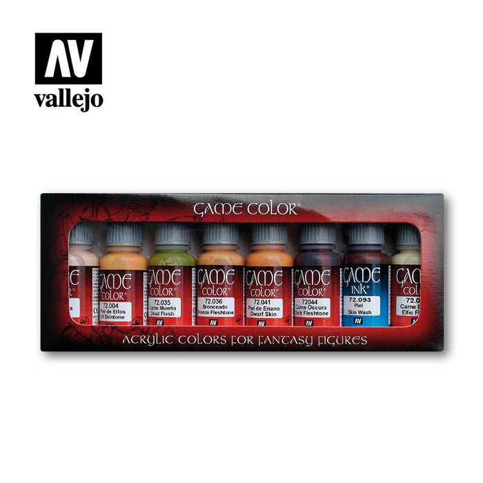 Skin Tones, Game Color Set (8x 17ml) - Vallejo: Paint Set - RedQueen.mx