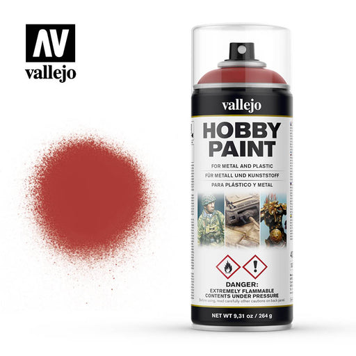28.016 Primer Rojo Escarlata (400ml) - Vallejo: Hobby Paint Aerosol - RedQueen.mx