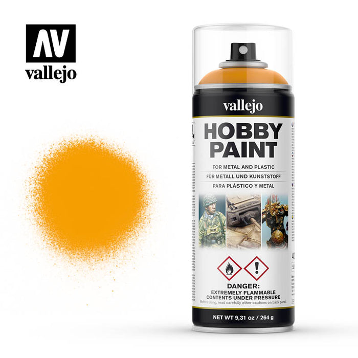 28.018 Primer Amarillo Soleado (400ml) - Vallejo: Hobby Paint Aerosol - RedQueen.mx