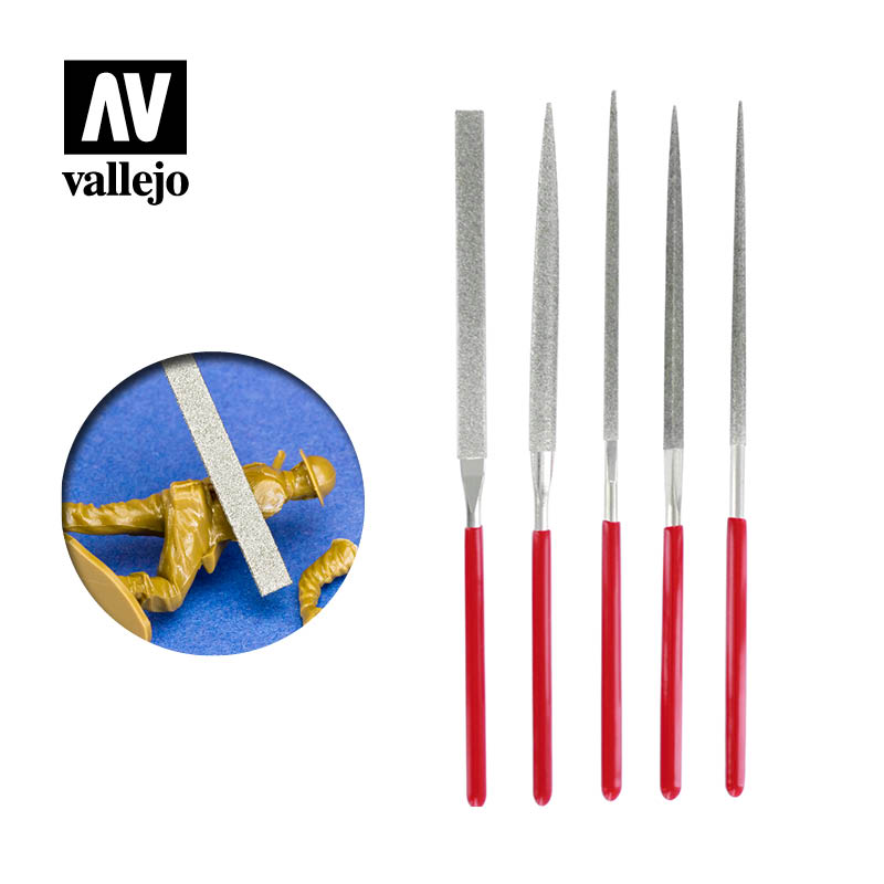 Set de 5 Limas de Diamante - Vallejo: Tools - RedQueen.mx