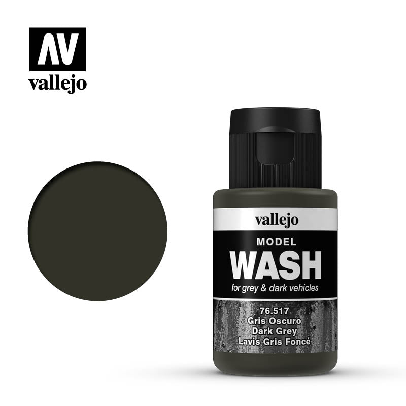 76.517 Dark Grey (35ml) - Vallejo: Model Wash - RedQueen.mx