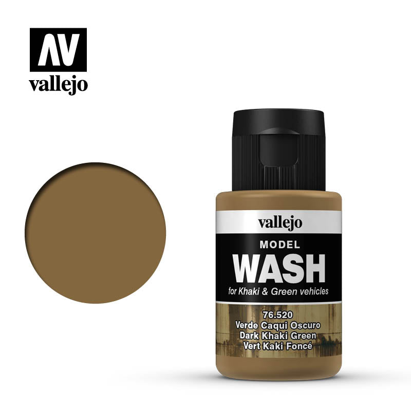 76.520 Dark Khaki Green (35ml) - Vallejo: Model Wash - RedQueen.mx