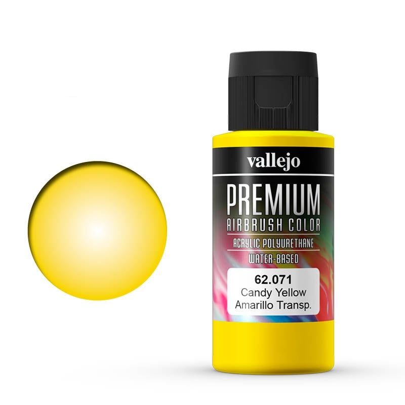 62.071 Candy Yellow (60ml) - Vallejo: Premium Airbrush Color - RedQueen.mx