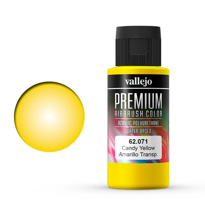 62.071 Candy Yellow (60ml) - Vallejo: Premium Airbrush Color - RedQueen.mx