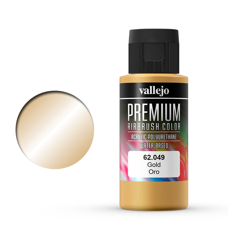 62.049 Gold (60ml) - Vallejo: Premium Airbrush Color - RedQueen.mx