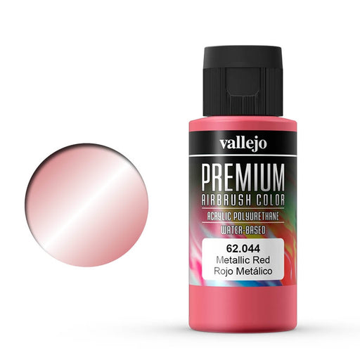 62.044 Metallic Red (60ml) - Vallejo: Premium Airbrush Color - RedQueen.mx
