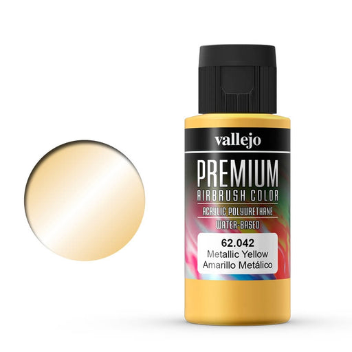 62.042 Metallic Yellow (60ml) - Vallejo: Premium Airbrush Color - RedQueen.mx