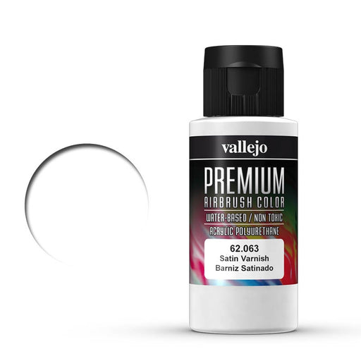 62.063 Satin Varnish (60ml) - Vallejo: Premium Airbrush Color - RedQueen.mx