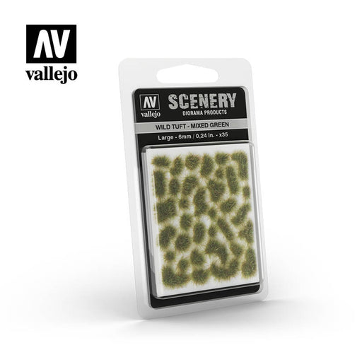 SC416 Wild Tuft Mixed Green Large (6mm) - Vallejo: Scenery - RedQueen.mx