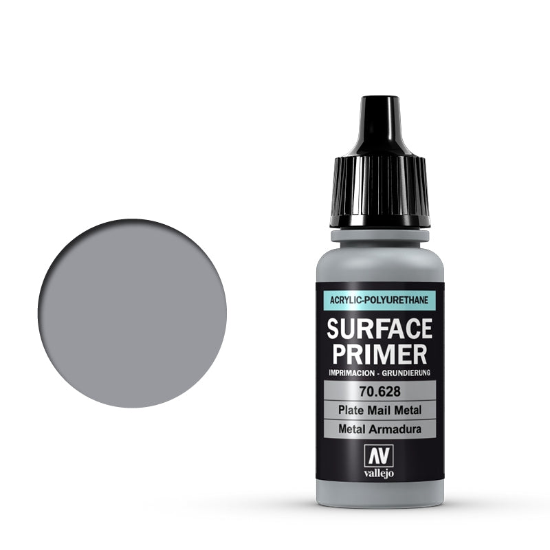 70.628 Plate Mail Metal (17ml) - Vallejo: Surface Primer - RedQueen.mx